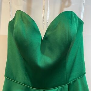 Jovani Strapless Emerald Dress